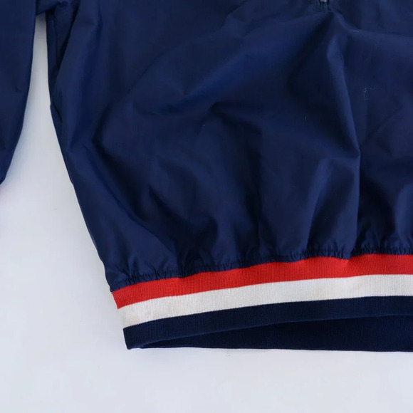 Vintage Ward & Patch Sport Navy Red  Half Zip Windbreaker Pullover Jacket XL - Picture 6 of 9